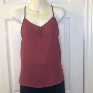 Pink Rose tank top blouse, dusty pink/red, medium